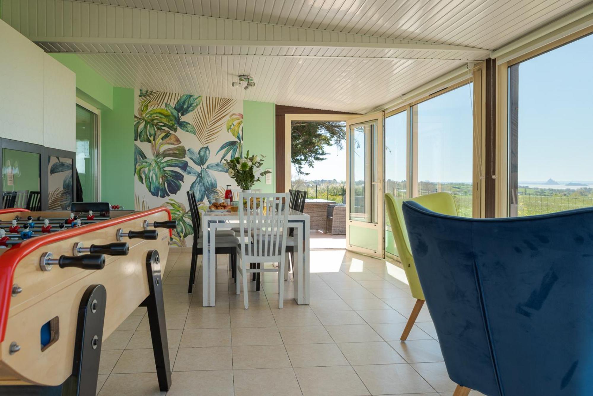 Vue Mt-St-Michel, Elegance, Calme Et Baby-Foot Bonzini Villa Dragey Bagian luar foto