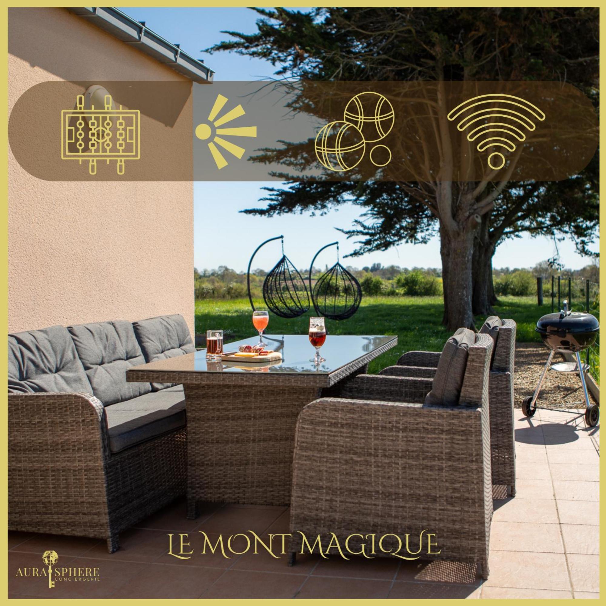 Vue Mt-St-Michel, Elegance, Calme Et Baby-Foot Bonzini Villa Dragey Bagian luar foto